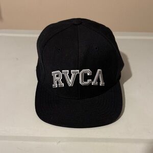 RVCA Black and White Logo Cap